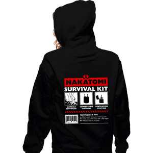 Daily_Deal_Shirts Zippered Hoodies, Unisex / Small / Black Nakatomi Survival Kit