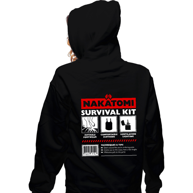 Daily_Deal_Shirts Zippered Hoodies, Unisex / Small / Black Nakatomi Survival Kit