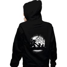 Load image into Gallery viewer, Shirts Zippered Hoodies, Unisex / Small / Black Moonlight Water Types
