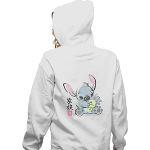 Shirts Pullover Hoodies, Unisex / Small / White Stitch Watercolor