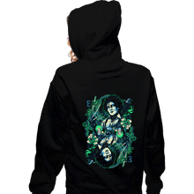Load image into Gallery viewer, Shirts Zippered Hoodies, Unisex / Small / Black Suit Of Scissors
