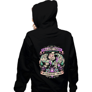 Daily_Deal_Shirts Zippered Hoodies, Unisex / Small / Black Villains Unite Cruella