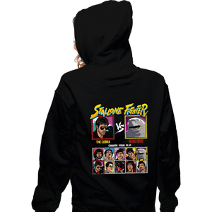 Shirts Zippered Hoodies, Unisex / Small / Black Stallone Fighter