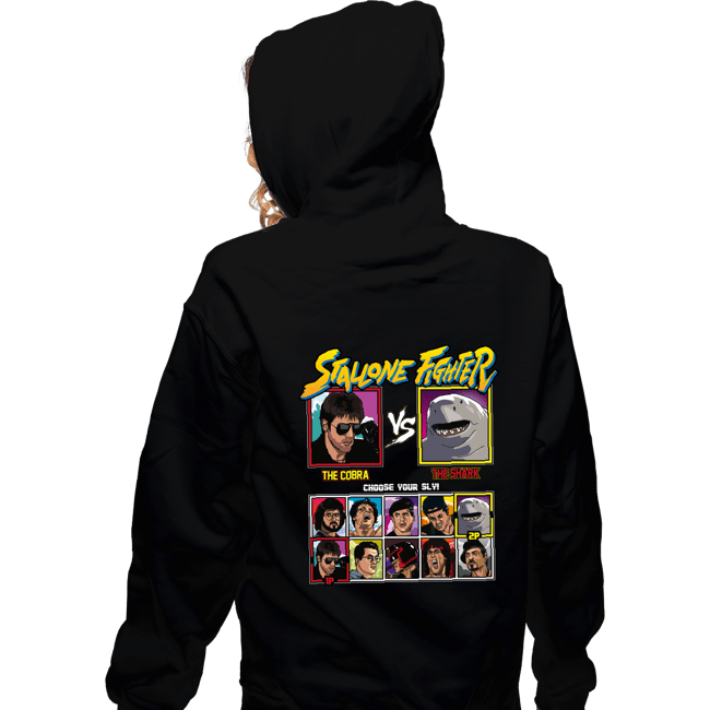 Shirts Zippered Hoodies, Unisex / Small / Black Stallone Fighter