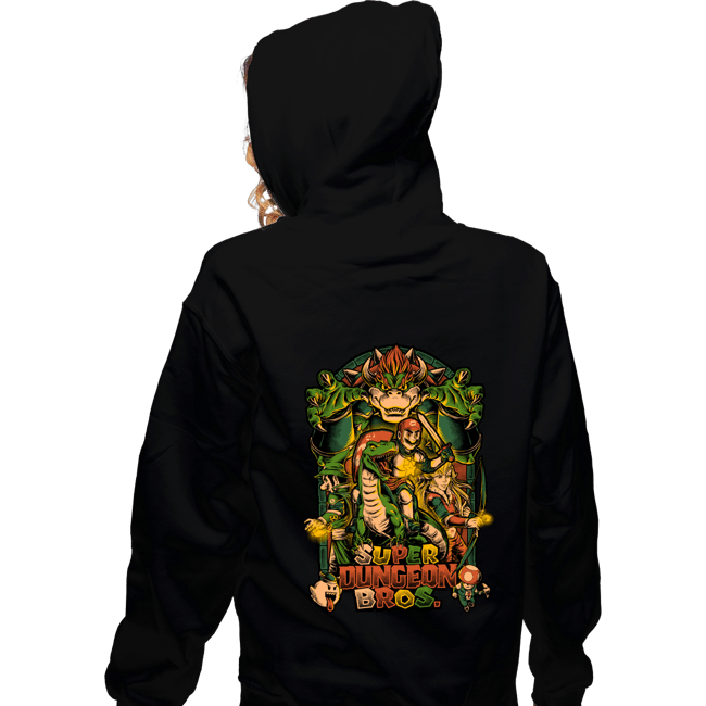 Secret_Shirts Zippered Hoodies, Unisex / Small / Black Super Dungeon Bros!