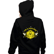 Load image into Gallery viewer, Shirts Zippered Hoodies, Unisex / Small / Black I&#39;m A Failure Yellow
