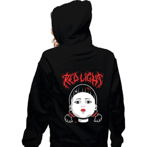 Shirts Zippered Hoodies, Unisex / Small / Black Red Light