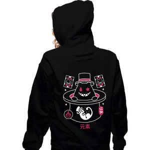 Secret_Shirts Zippered Hoodies, Unisex / Small / Black Magician Hat Monster