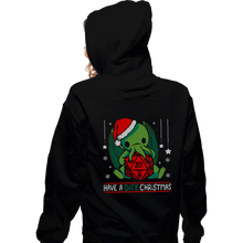 Load image into Gallery viewer, Shirts Zippered Hoodies, Unisex / Small / Black Have A Dice Christmas
