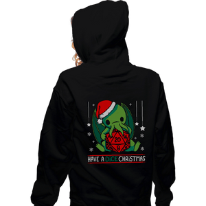 Shirts Zippered Hoodies, Unisex / Small / Black Have A Dice Christmas