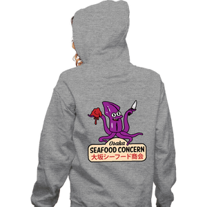 Secret_Shirts Zippered Hoodies, Unisex / Small / Sports Grey Osaka Seafood