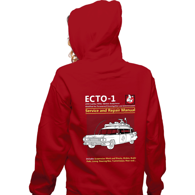 Secret_Shirts Zippered Hoodies, Unisex / Small / Red Ecto 1 Repair Manual