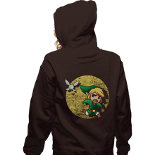 Load image into Gallery viewer, Shirts Zippered Hoodies, Unisex / Small / Dark Chocolate The Adventures Of Link

