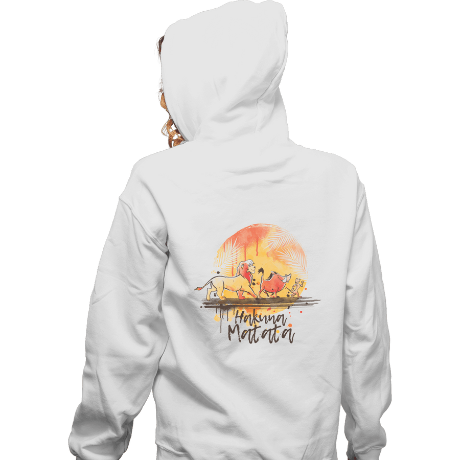 Shirts Zippered Hoodies, Unisex / Small / White No Worries Watercolor