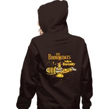 Load image into Gallery viewer, Daily_Deal_Shirts Zippered Hoodies, Unisex / Small / Dark Chocolate Yellow Serenity
