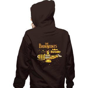 Daily_Deal_Shirts Zippered Hoodies, Unisex / Small / Dark Chocolate Yellow Serenity