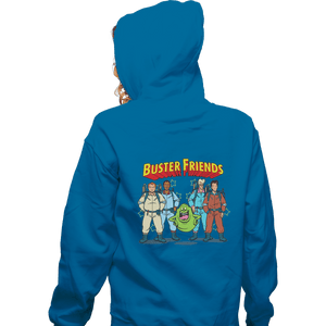 Shirts Zippered Hoodies, Unisex / Small / Royal Blue Buster Friends