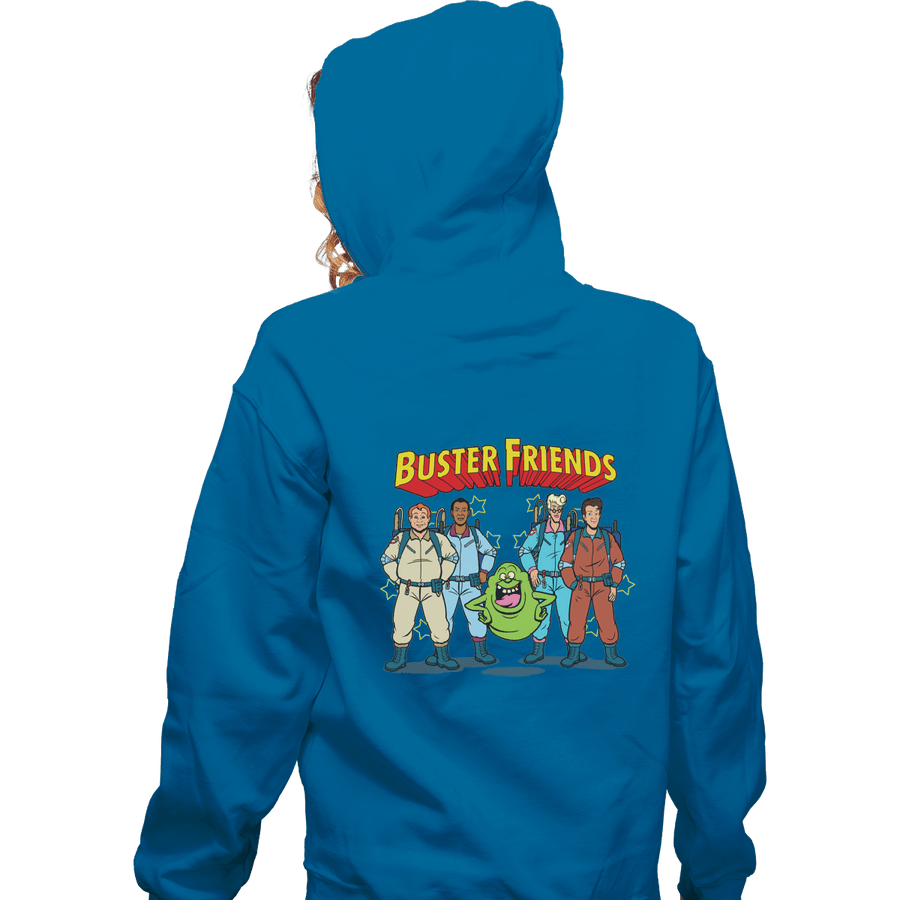 Shirts Zippered Hoodies, Unisex / Small / Royal Blue Buster Friends