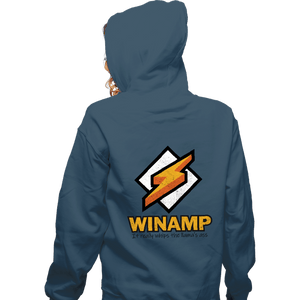 Secret_Shirts Zippered Hoodies, Unisex / Small / Indigo Blue Winamp XP