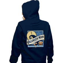 Load image into Gallery viewer, Shirts Zippered Hoodies, Unisex / Small / Navy Halloween Moon
