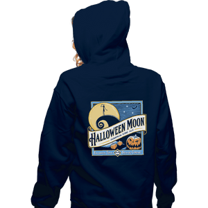 Shirts Zippered Hoodies, Unisex / Small / Navy Halloween Moon