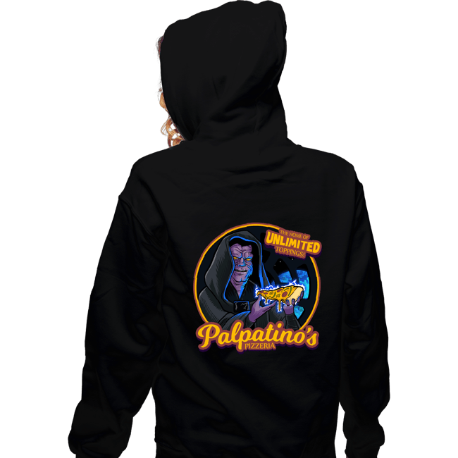 Daily_Deal_Shirts Zippered Hoodies, Unisex / Small / Black Palpatino's Pizzeria