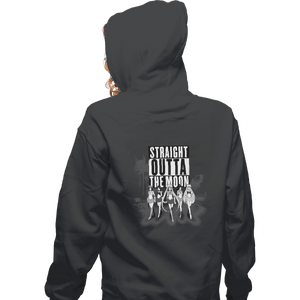 Shirts Zippered Hoodies, Unisex / Small / Dark Heather Straight Outta The Moon