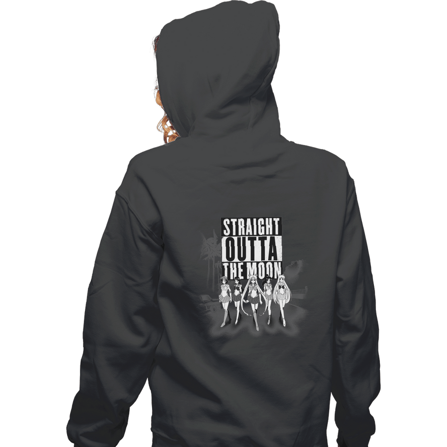 Shirts Zippered Hoodies, Unisex / Small / Dark Heather Straight Outta The Moon