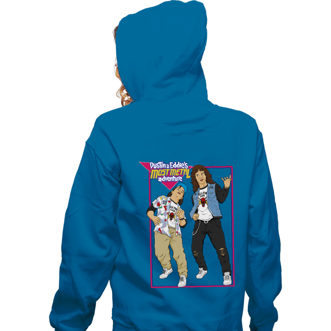 Daily_Deal_Shirts Zippered Hoodies, Unisex / Small / Royal Blue Dustin and Eddie's Most Metal Adventure