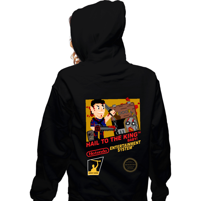 Daily_Deal_Shirts Zippered Hoodies, Unisex / Small / Black Hail To The King