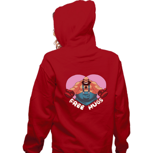 Shirts Zippered Hoodies, Unisex / Small / Red Bear Hugger