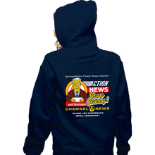 Load image into Gallery viewer, Daily_Deal_Shirts Zippered Hoodies, Unisex / Small / Navy Springfield Channel 6 Action News
