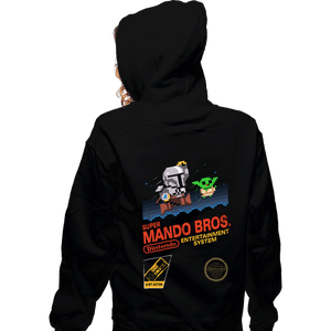 Daily_Deal_Shirts Zippered Hoodies, Unisex / Small / Black Super Mando Bros