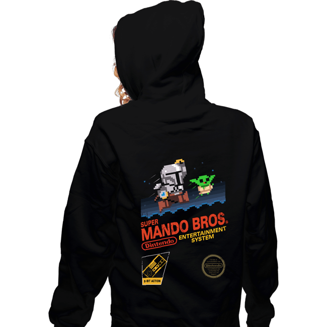 Daily_Deal_Shirts Zippered Hoodies, Unisex / Small / Black Super Mando Bros