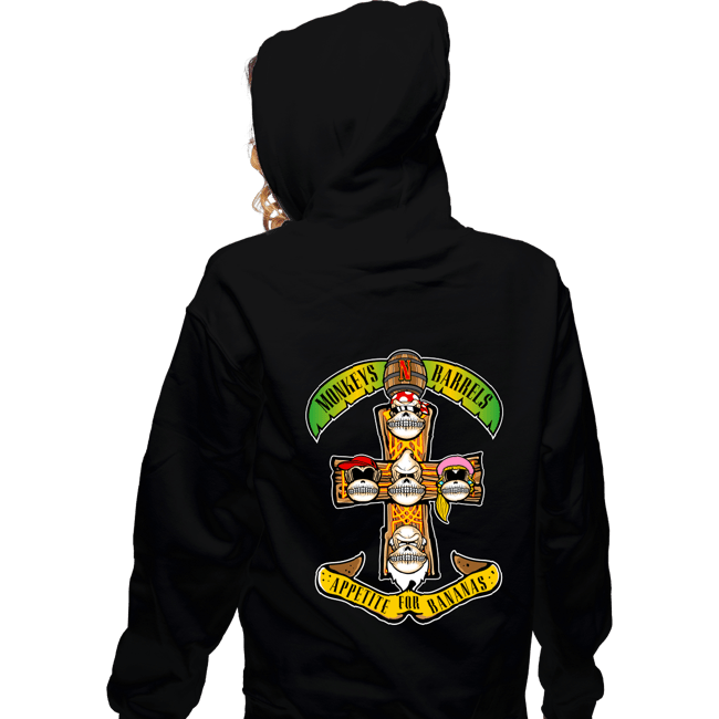 Secret_Shirts Zippered Hoodies, Unisex / Small / Black Appetite For Bananas
