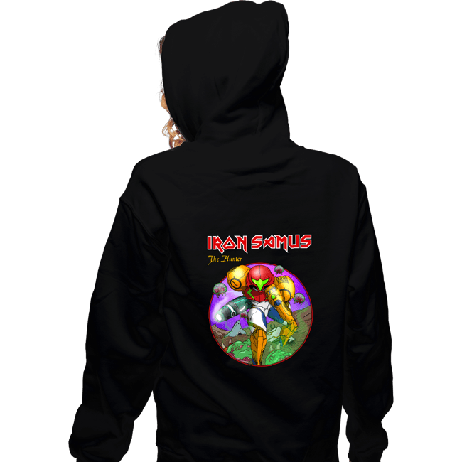 Daily_Deal_Shirts Zippered Hoodies, Unisex / Small / Black Iron Samus