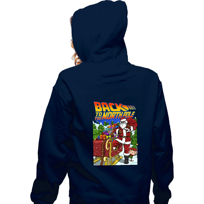 Secret_Shirts Zippered Hoodies, Unisex / Small / Navy Back To The North Poll