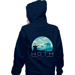Shirts Zippered Hoodies, Unisex / Small / Navy Hoth Icy Planet
