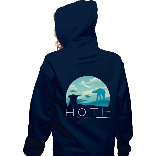 Shirts Zippered Hoodies, Unisex / Small / Navy Hoth Icy Planet