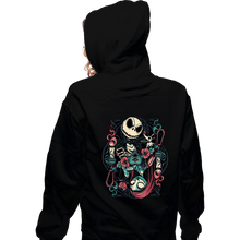 Load image into Gallery viewer, Daily_Deal_Shirts Zippered Hoodies, Unisex / Small / Black Jack &amp; Sally Card
