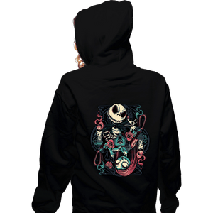 Daily_Deal_Shirts Zippered Hoodies, Unisex / Small / Black Jack & Sally Card