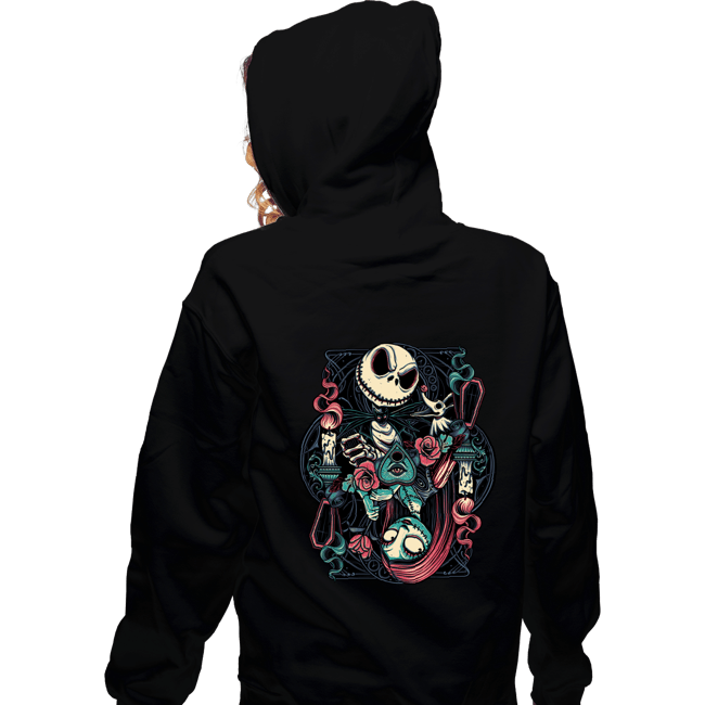 Daily_Deal_Shirts Zippered Hoodies, Unisex / Small / Black Jack & Sally Card