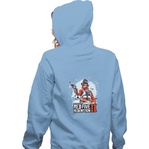 Shirts Zippered Hoodies, Unisex / Small / Royal Blue Red Five Redemption II