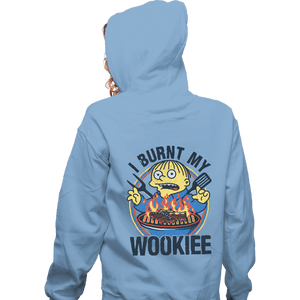Daily_Deal_Shirts Zippered Hoodies, Unisex / Small / Royal Blue Burnt Wookiee