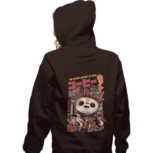 Shirts Zippered Hoodies, Unisex / Small / Dark Chocolate Black Coffee Attack