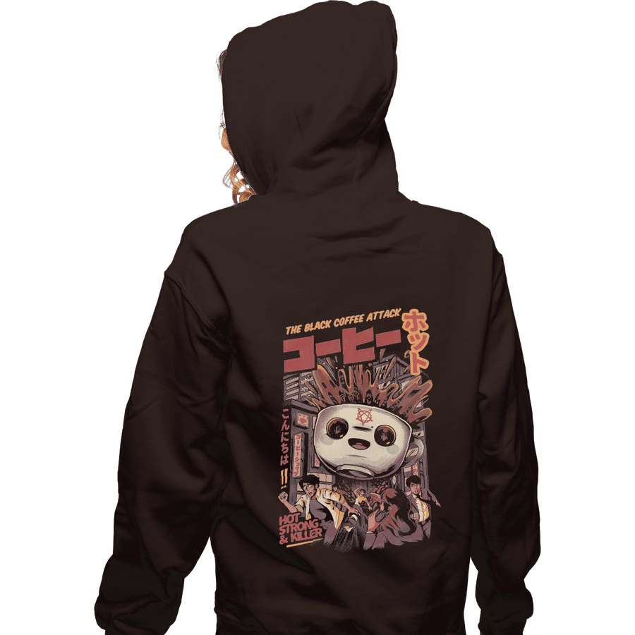 Shirts Zippered Hoodies, Unisex / Small / Dark Chocolate Black Coffee Attack