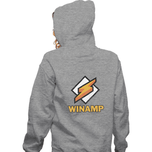 Shirts Pullover Hoodies, Unisex / Small / Sports Grey Winamp