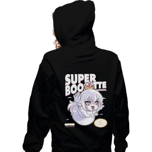 Shirts Zippered Hoodies, Unisex / Small / Black Super Boosette