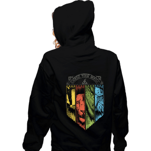 Daily_Deal_Shirts Zippered Hoodies, Unisex / Small / Black Choose Your House