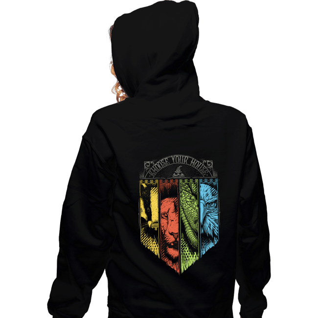 Daily_Deal_Shirts Zippered Hoodies, Unisex / Small / Black Choose Your House